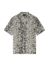 Allsaints Oscillation Leopard Print Shirt In Black