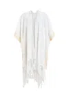 Allsaints Otto Emb Ruana In White