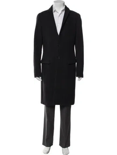 Pre-owned Allsaints Overcoat In Black