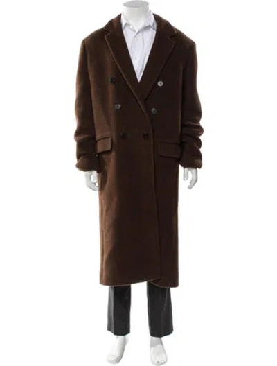 Pre-owned Allsaints Overcoat In Brown