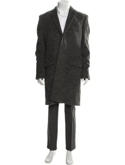 Pre-owned Allsaints Overcoat In Green
