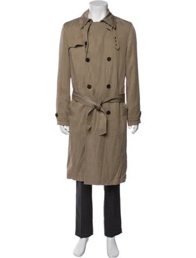 Pre-owned Allsaints Overcoat In Neutral