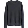 Allsaints Oversize Cotton & Wool Waffle Crewneck Sweater In Black