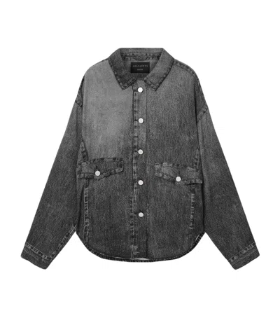 ALLSAINTS OVERSIZED ILLUSION PRINT HETTIE OVERSHIRT