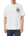 Allsaints Oversized Reel Logo Graphic Tee In White
