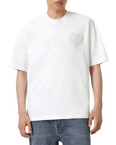 Allsaints Oversized Trip Logo Graphic Tee In White