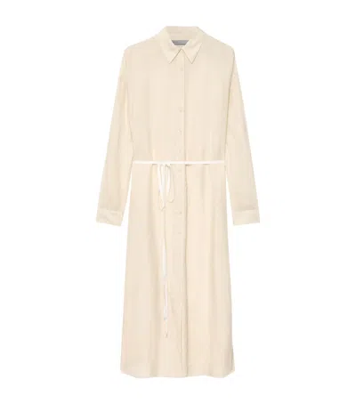 Allsaints Oversized Yurra Shirt Dress In Neutral
