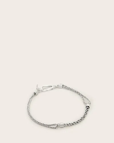 Allsaints oz Rope Chain Bracelet In Warm Silver