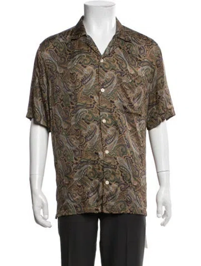 Pre-owned Allsaints Paisley Print Short Sleeve Shirt In Multi