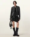Allsaints Palmer Asymmetric Mini Skirt In Black