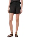 Allsaints Paloma Open-knit Shorts In Charcoal Grey