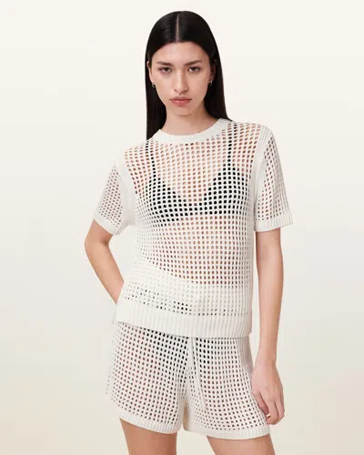 ALLSAINTS ALLSAINTS PALOMA OPEN-KNIT T-SHIRT,
