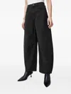 Allsaints Panelled Wide-leg Jeans In Black