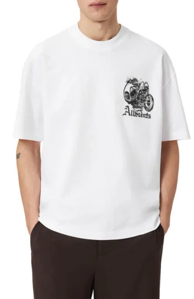 Allsaints Panhead Short Sleeve Crew In White