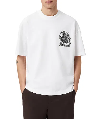 Allsaints Panhead Logo Graphic Tee In White
