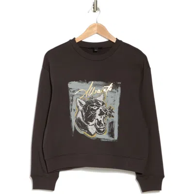 Allsaints Panthera Pippa Sweatshirt In Washed Black