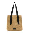 Allsaints Lullah Spacious Straw Tote Bag In Beige