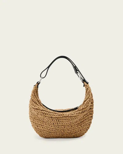 Allsaints Paper Luna Micro Paper Bag In Brown
