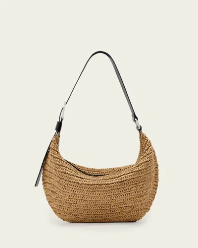 Allsaints Paper Luna Paper Shoulder Bag In Brown