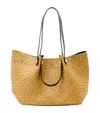 Allsaints Paper Straw Allington Tote Bag In Natural