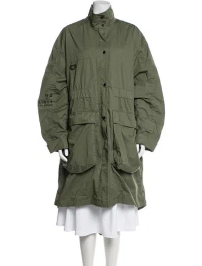 Pre-owned Allsaints Parka In Green