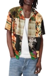 Allsaints Patches Camp Shirt In Cadet Black