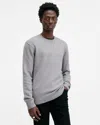 Allsaints Patern Crew Neck Sweater In Gunmetal Grey