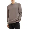 Allsaints Patern Crewneck Sweater In Coyote Brown
