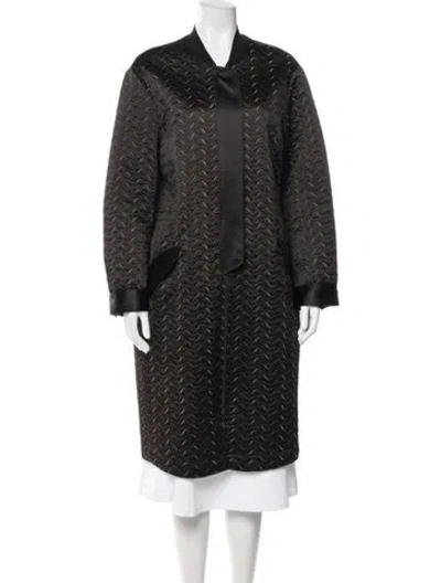 Pre-owned Allsaints Patterned Coat In Green