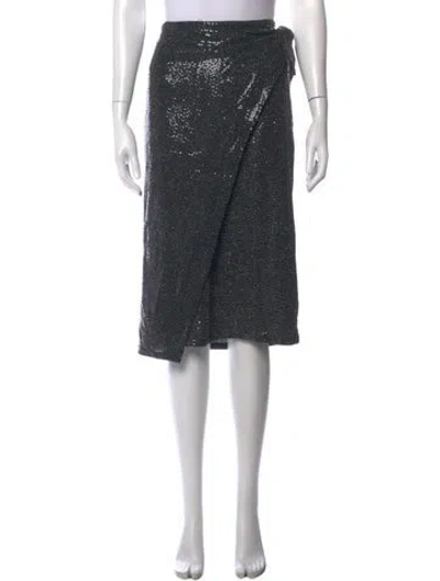 Pre-owned Allsaints Patterned Midi Length Skirt W/ Tags In Grey