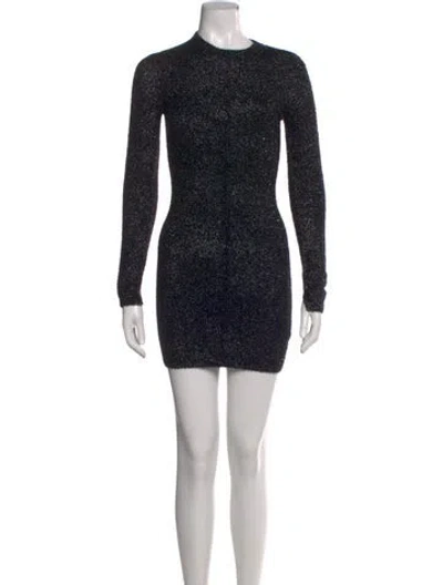 Pre-owned Allsaints Patterned Mini Dress In Black