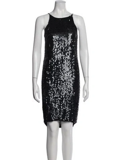 Pre-owned Allsaints Patterned Mini Dress In Black