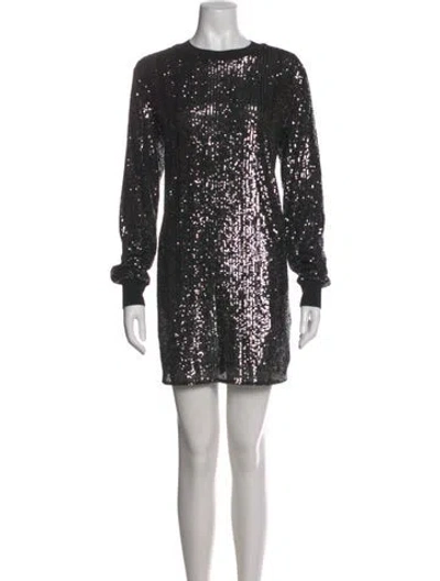 Pre-owned Allsaints Patterned Mini Dress In Black