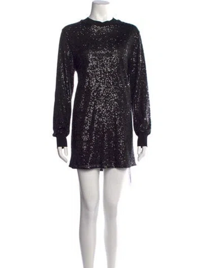 Pre-owned Allsaints Patterned Mini Dress In Black