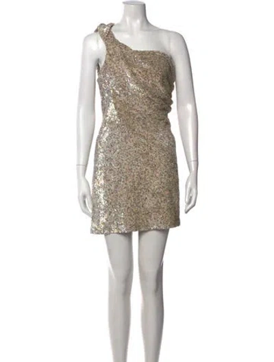 Pre-owned Allsaints Patterned Mini Dress In Neutral