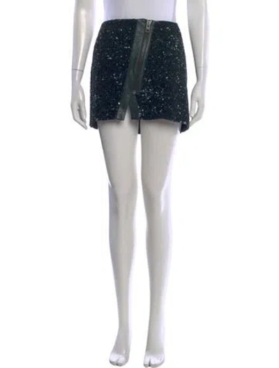 Pre-owned Allsaints Patterned Mini Skirt In Black