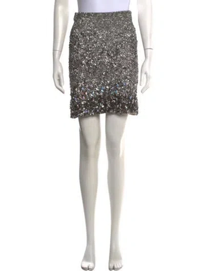Pre-owned Allsaints Patterned Mini Skirt In Grey