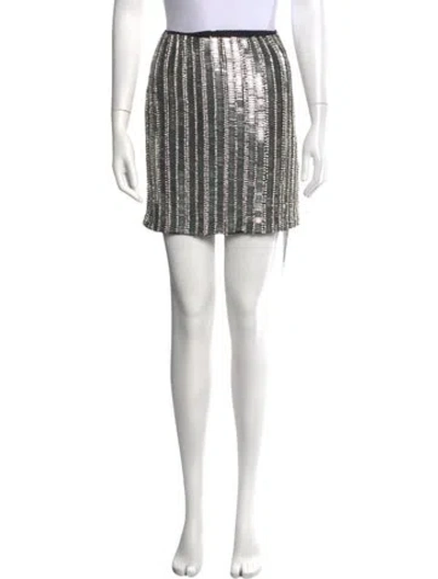 Pre-owned Allsaints Patterned Mini Skirt W/ Tags In Neutrals