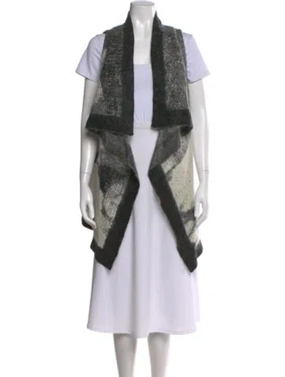 Pre-owned Allsaints Patterned Open Front Sweater In Multi