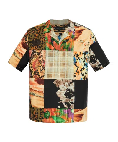 ALLSAINTS ALLSAINTS PATCHWORK PRINT CASUAL SHIRT