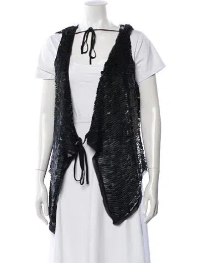 Pre-owned Allsaints Patterned Vest In Black