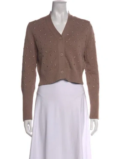 Pre-owned Allsaints Patterned V-neck Sweater In Pink