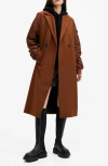 ALLSAINTS ALLSAINTS PAULAH MIXED MEDIA WOOL BLEND COAT