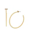 Allsaints Pave Bar Large Hoop Earrings In Gold