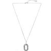 Allsaints Pavé Crystal Pendant Necklace In Metallic