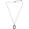 Allsaints Pavé Crystal Pendant Necklace In Metallic