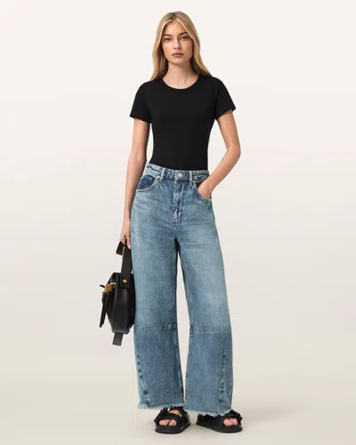 Allsaints Payton Barrel Leg Jeans In Black