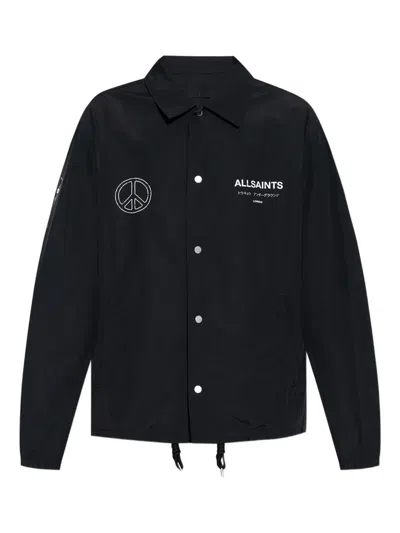 Allsaints Peace-symbol Jacket In Black