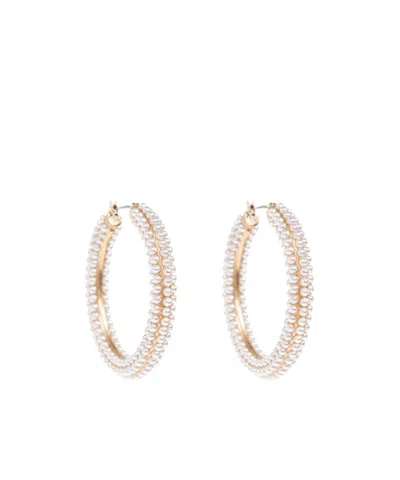 Allsaints Pearls Round Earrings In Gold