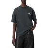 Allsaints Cotton Pentacle Oversized Etta T-shirt In Black